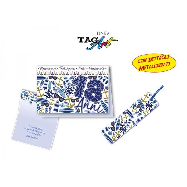 BIGL.AUGURI 11,4X17,2CM 18 ANNI TAG ART