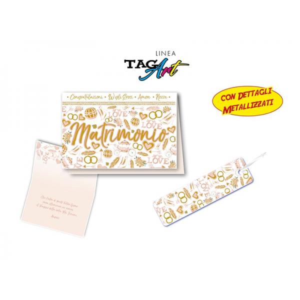 BIGL.AUGURI 11,4X17,2CM MATRIM. TAG ART