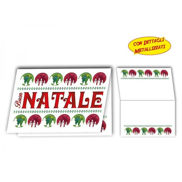 BIGLIETTO AUGURI NATALE 11,4X17,2CM FOIL