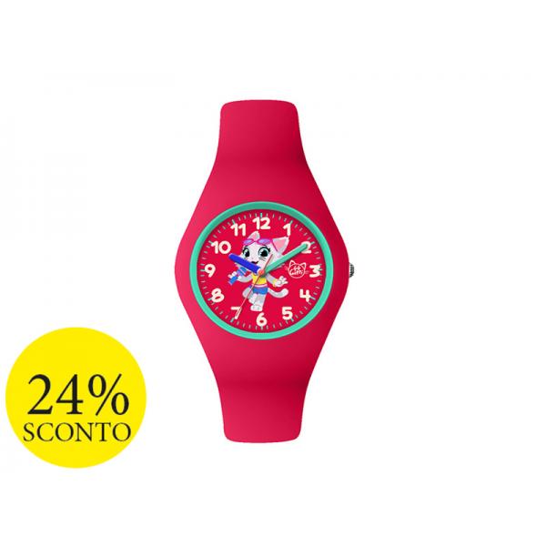 OROLOGIO EDUCATIVO 44 GATTI MILADY ROSSO