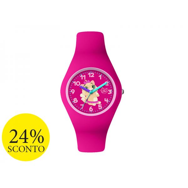 OROLOGIO EDUCATIVO 44 GATTI PILOU FUCSIA