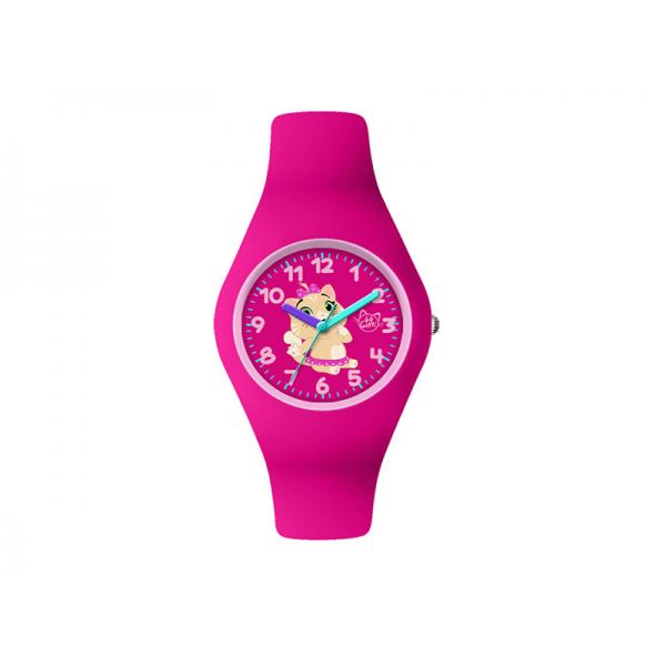 OROLOGIO EDUCATIVO 44 GATTI PILOU FUCSIA