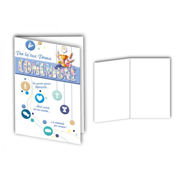 BIGL.AUGURI11,4X17,2CM COMUNIONE