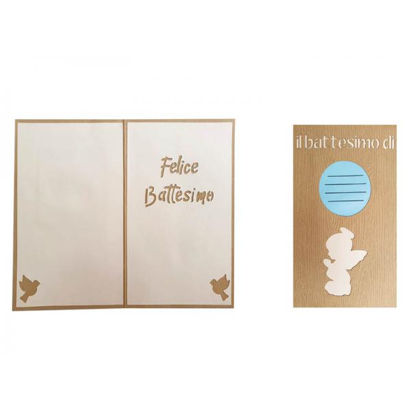 BIGLIETTO LASER-ART BATTESIMO BIMBO