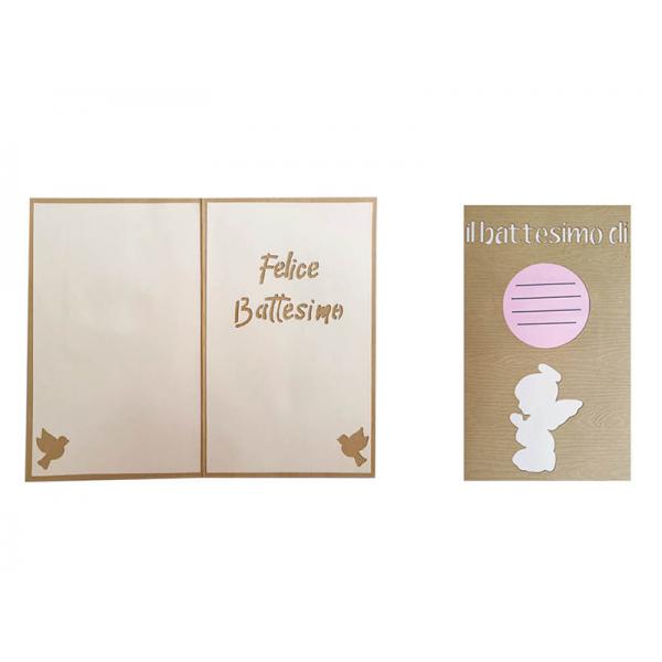BIGLIETTO LASER-ART BATTESIMO BIMBA