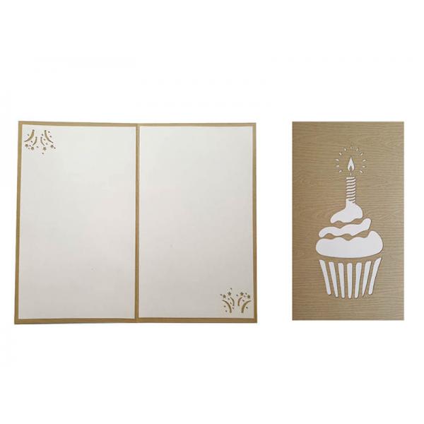 BIGLIETTO LASER-ART TORTA CON CANDELINA
