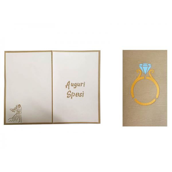 BIGLIETTO LASER-ART MATRIMONIO ANELLO