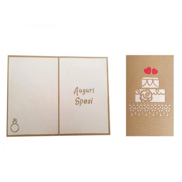 BIGLIETTO LASER-ART MATR.TORTA NUZIALE
