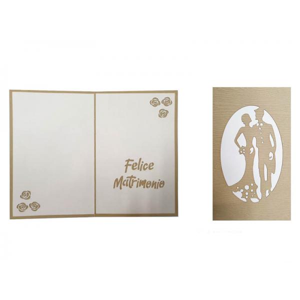 BIGLIETTO LASER-ART MATRIMONIO SPOSI 2