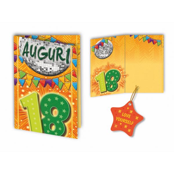BIGL.AUGURI 11,4X17,2CM COMPL.18 ANNI