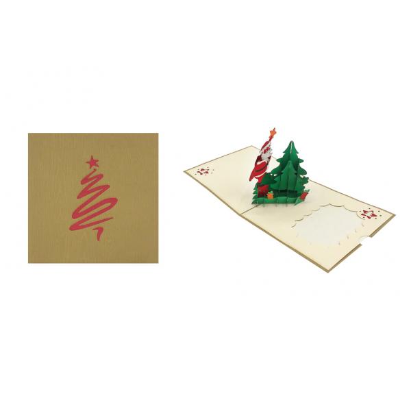BIGL.AUGURI B.ORIGAMI ALBERO C/BABBO STE