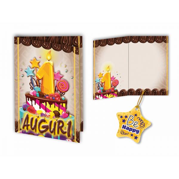 BIGL.AUGURI 11,4X17,2CM COMPL.1 ANNO