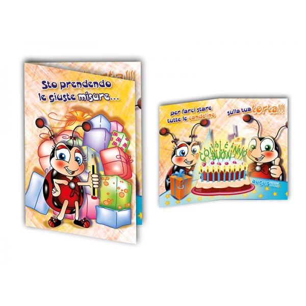 B-BIGL.AUGURI 11,4X17,2CM COCCINELLA