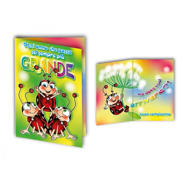 B-BIGL.AUGURI 11,4X17,2CM COCCINELLA