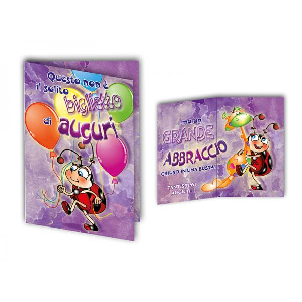 B-BIGL.AUGURI 11,4X17,2CM COCCINELLA