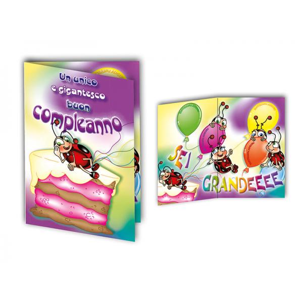 B-BIGL.AUGURI 11,4X17,2CM COCCINELLA