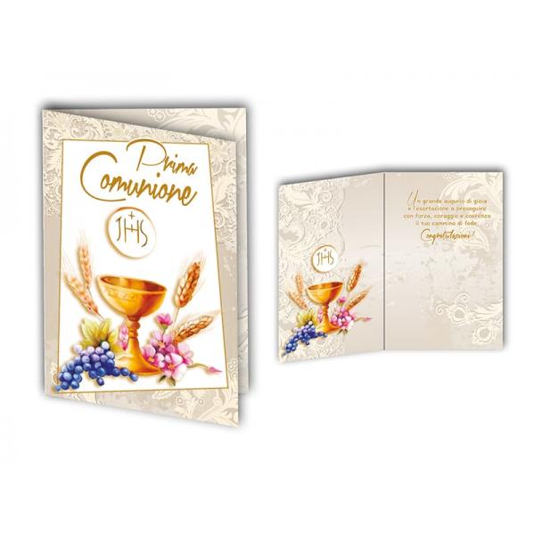 B-BIGL.AUGURI 11,4X17,2CM COMUNIONE