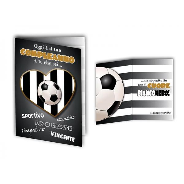 B-BIGL.AUGURI 11,4X17,2CM CALCIO JUVE