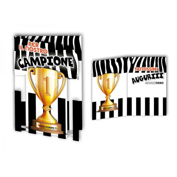 B-BIGL.AUGURI 11,4X17,2CM CALCIO JUVE