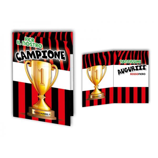B-BIGL.AUGURI 11,4X17,2CM CALCIO MILAN