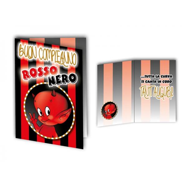 B-BIGL.AUGURI 11,4X17,2CM CALCIO MILAN