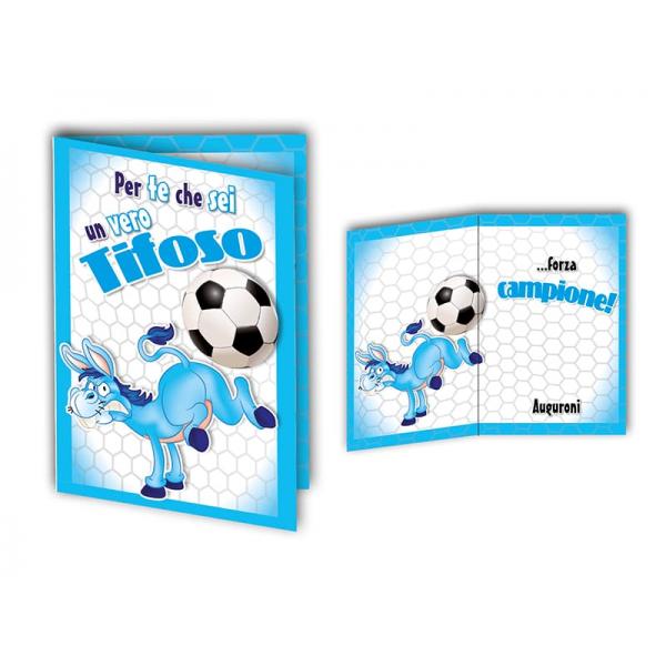 B-BIGL.AUGURI 11,4X17,2CM CALCIO NAPOLI