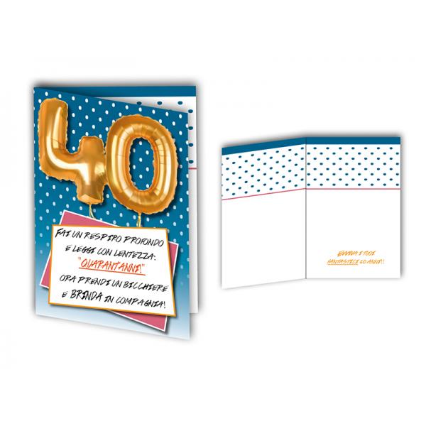 B-BIGL.AUGURI 11,4X17,2CM ANNI 40