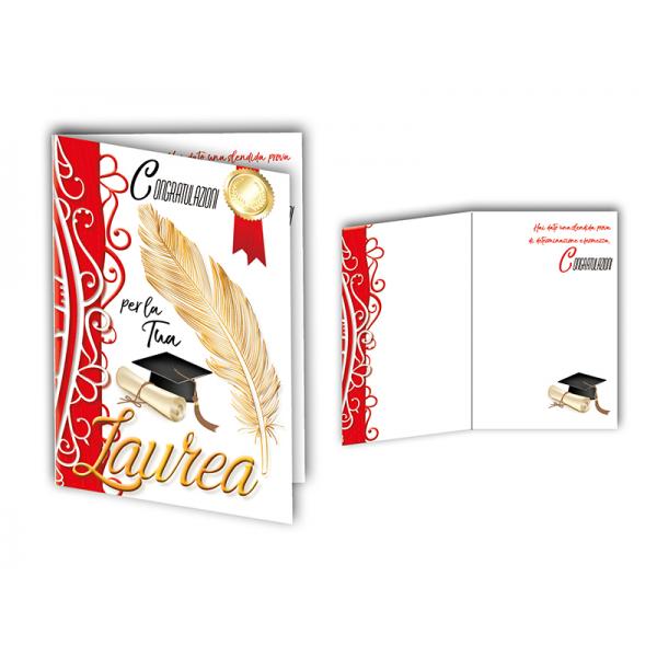 B-BIGL.AUGURI 11,4X17,2CM LAUREA