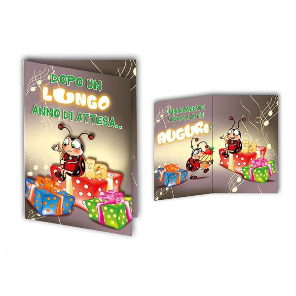 B-BIGL.AUGURI 11,4X17,2CM COCCINELLA