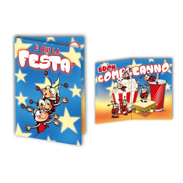 B-BIGL.AUGURI 11,4X17,2CM COCCINELLA