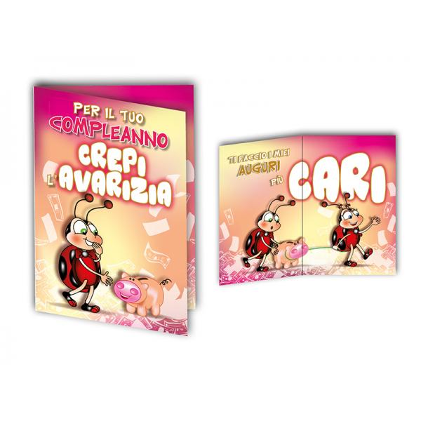 B-BIGL.AUGURI 11,4X17,2CM COCCINELLA