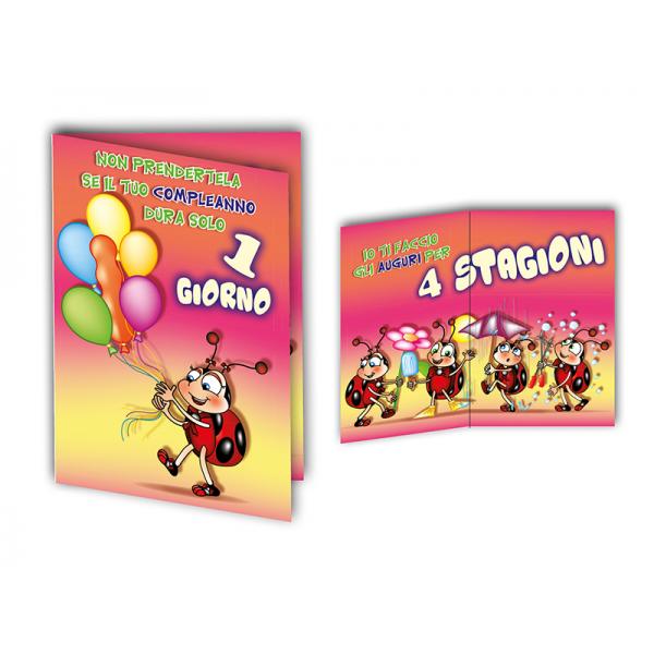 B-BIGL.AUGURI 11,4X17,2CM COCCINELLA