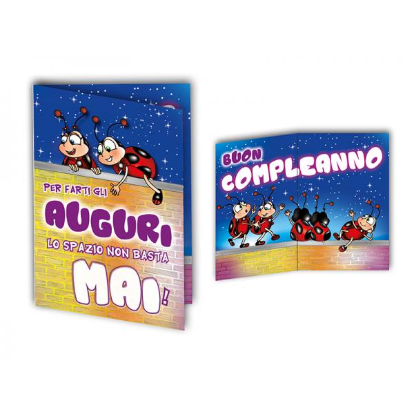 B-BIGL.AUGURI 11,4X17,2CM COCCINELLA