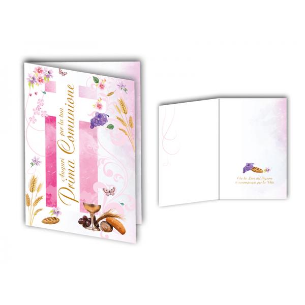 B-BIGL.AUGURI 11,4X17,2CM COMUNIONE