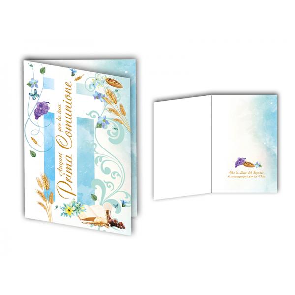 B-BIGL.AUGURI 11,4X17,2CM COMUNIONE