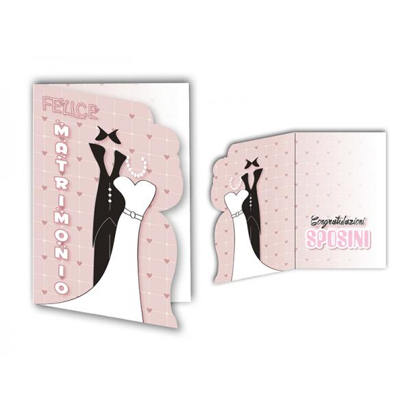 C-BIGL.AUGURI 11,4X17,2CM MATRIM. SAGOM.