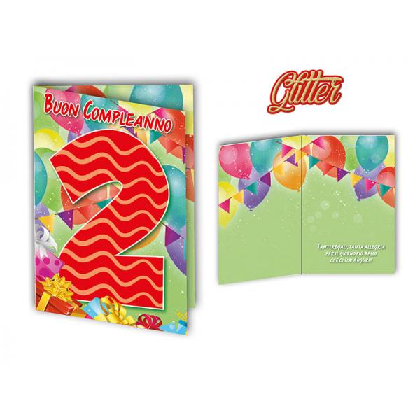 S-BIGL.AUGURI 11,4X17,2CM ANNI GLITTER