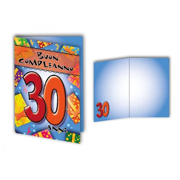 B-BIGL.AUGURI 11,4X17,2CM COMPLEANNO 30