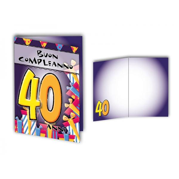 B-BIGL.AUGURI 11,4X17,2CM COMPLEANNO 40