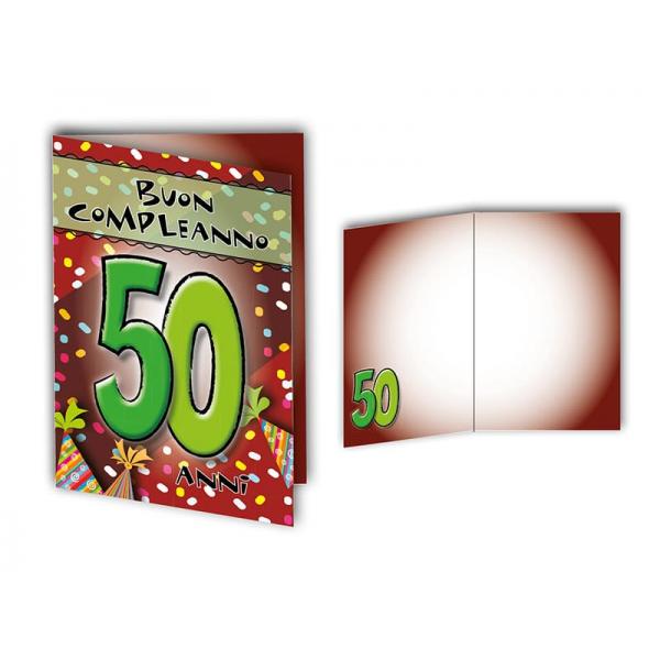 B-BIGL.AUGURI 11,4X17,2CM COMPLEANNO 50