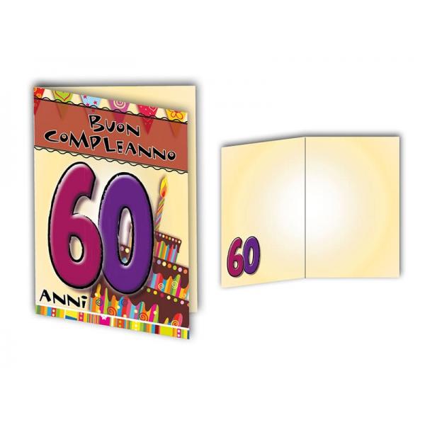 B-BIGL.AUGURI 11,4X17,2CM COMPLEANNO 60
