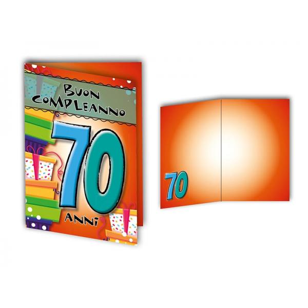 B-BIGL.AUGURI 11,4X17,2CM COMPLEANNO 70