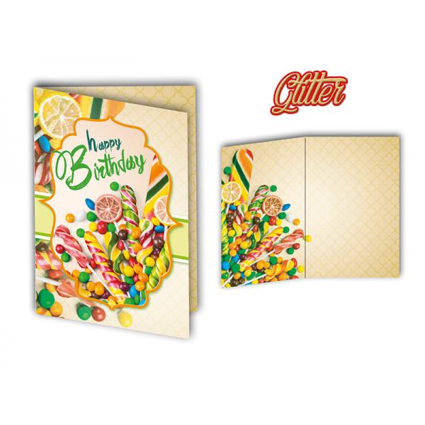 S-BIGL.AUGURI 11,4X17,2CM ANNI GLITTER