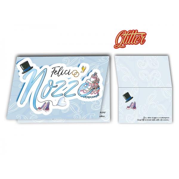 S-BIGL.AUGURI 11,4X17,2CM MATRIM.GLITTER