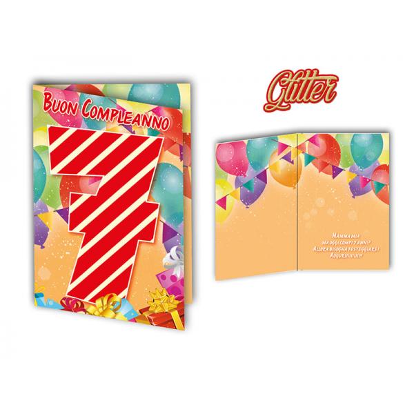 S-BIGL.AUGURI 11,4X17,2CM ANNI GLITTER