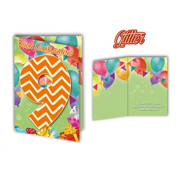 S-BIGL.AUGURI 11,4X17,2CM ANNI GLITTER