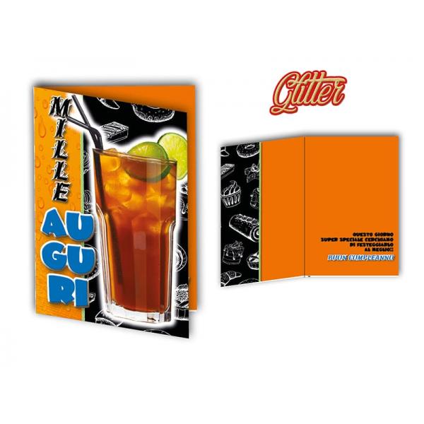 S-BIGL.AUGURI 11,4X17,2CM ANNI GLITTER