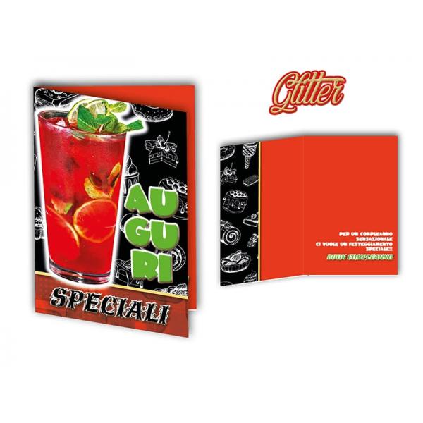 S-BIGL.AUGURI 11,4X17,2CM ANNI GLITTER