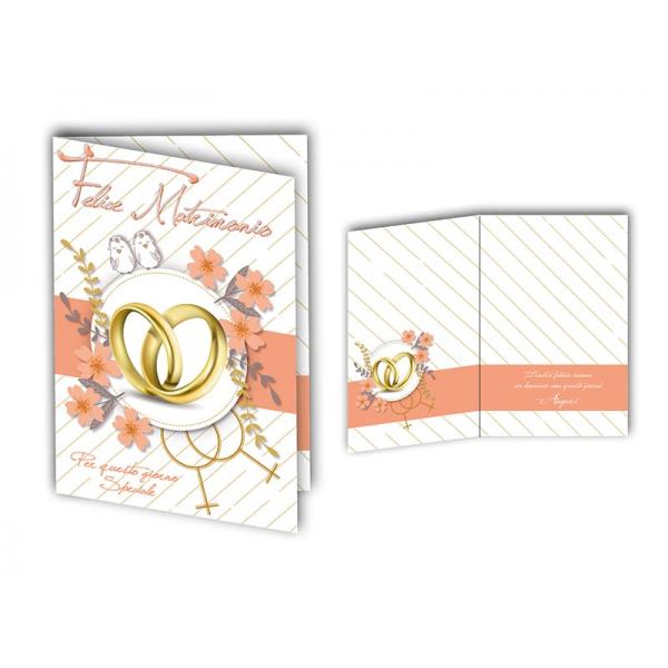 B-BIGL.AUGURI 11,4X17,2CM MATRIMONIO
