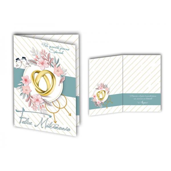 B-BIGL.AUGURI 11,4X17,2CM MATRIMONIO